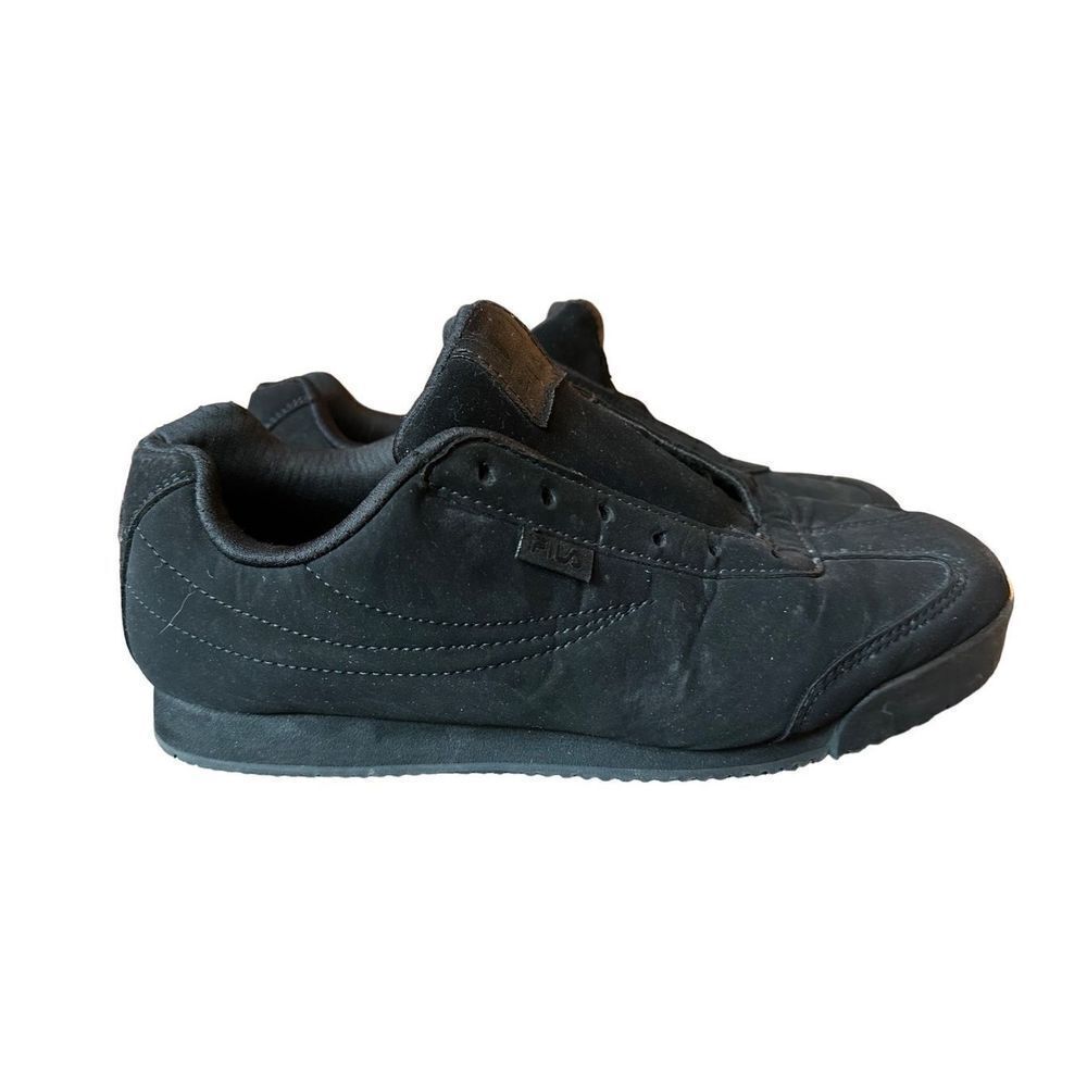 Fila Black Matte Suede Finish Tennis Shoes